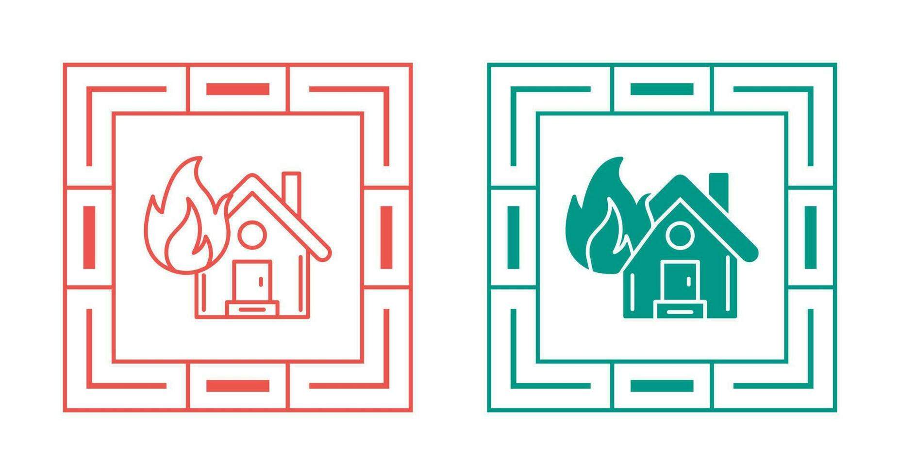 House On Fire Vector Icon