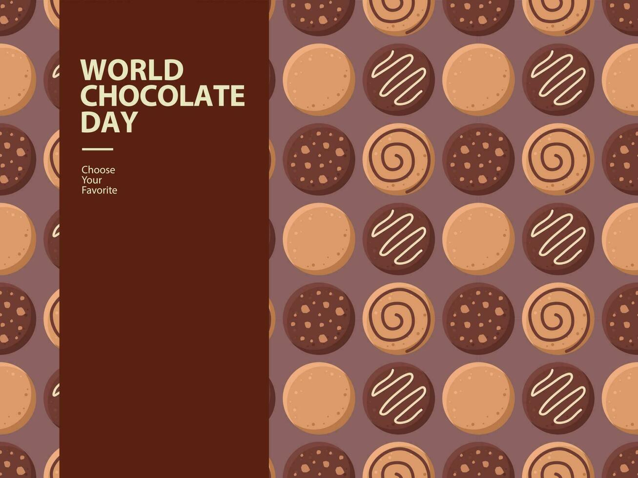 world chocolate day event pattern wallpaper vector element cacao cocoa element dessert summer food