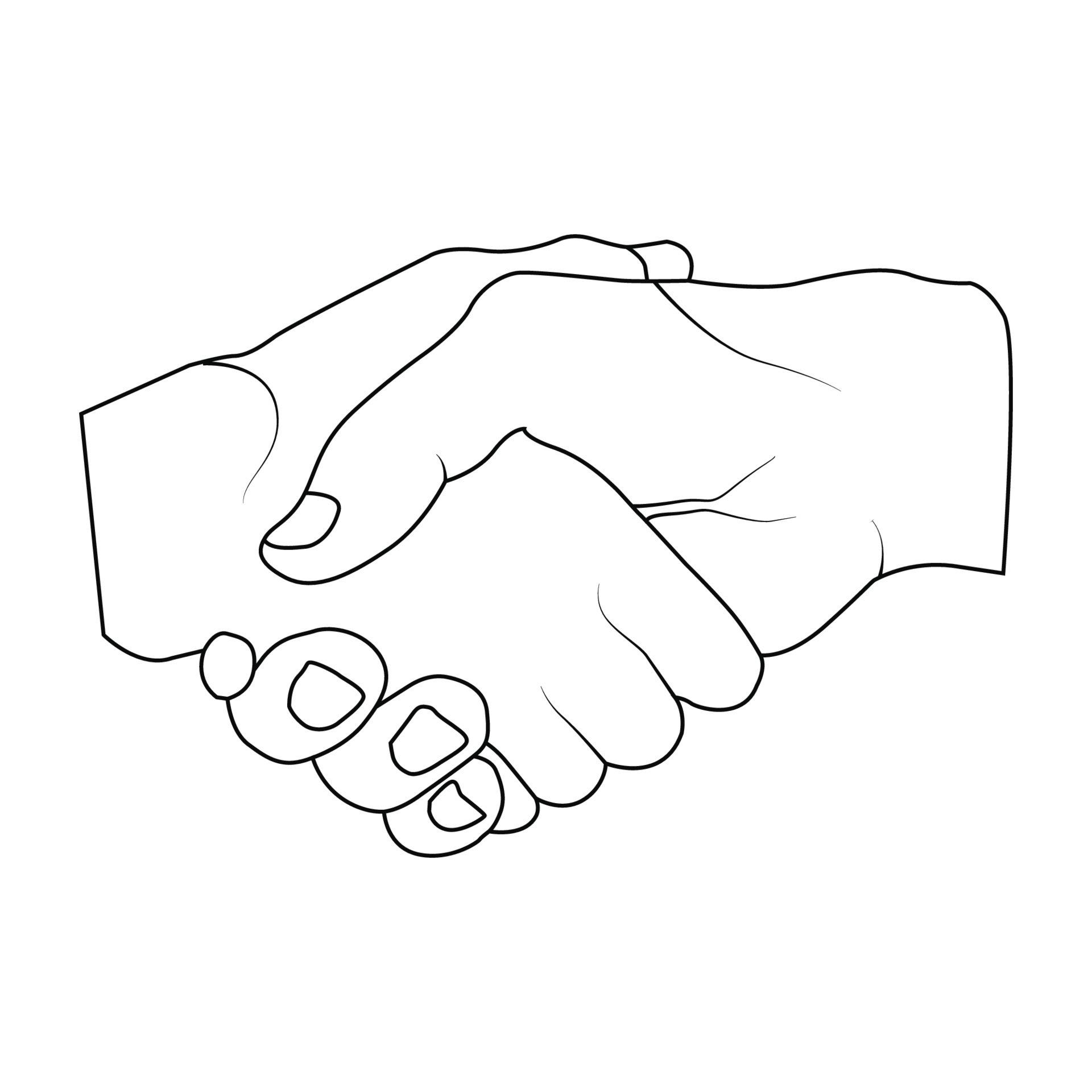 Handshake line art Vector illustration 23675414 Vector Art at Vecteezy
