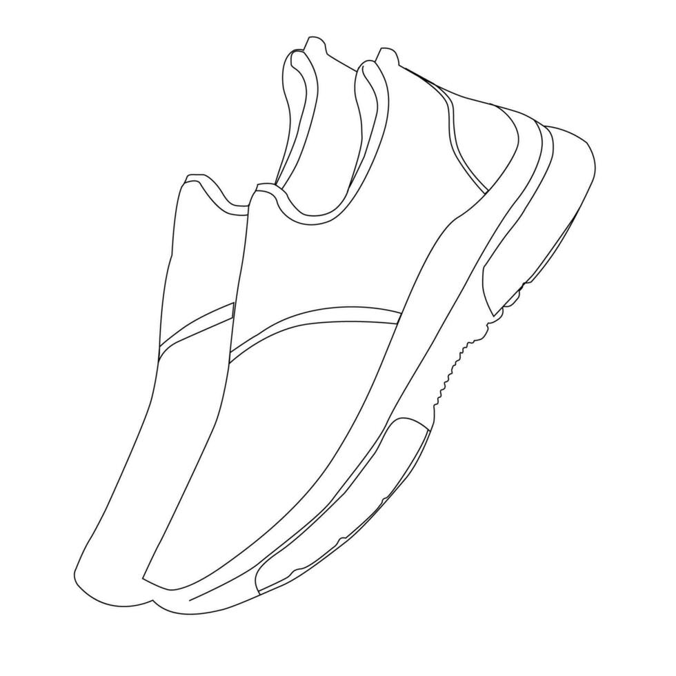 Zapatos línea Arte vector