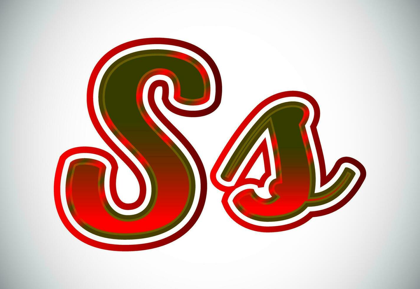 English Upper And Lower Case Letter S. Graphic Alphabet Symbol For