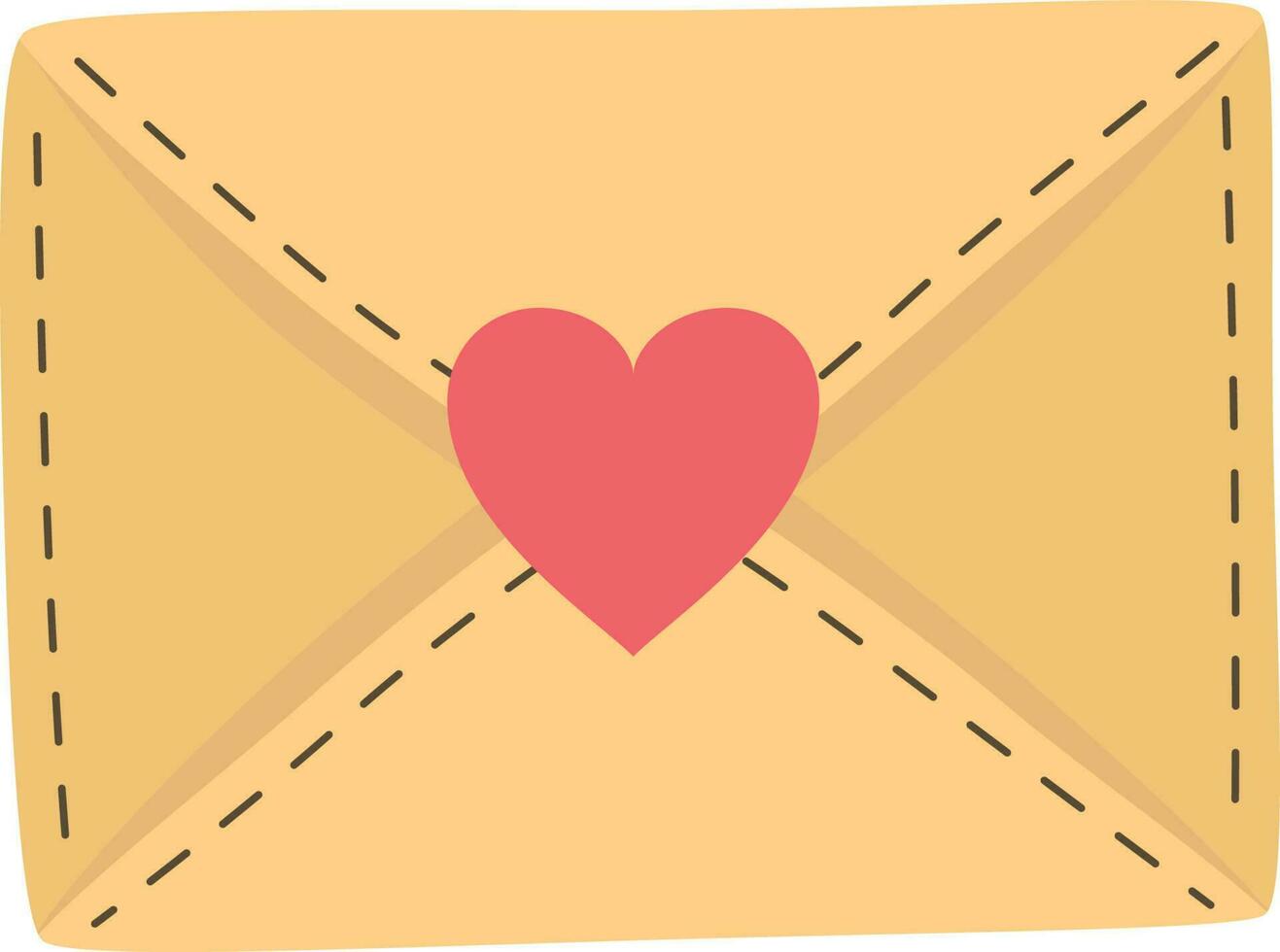 Envelope heart illustration vector