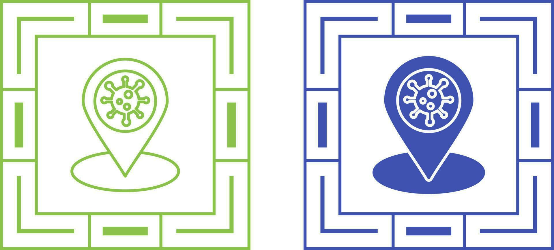 Covid Location Vector Icon