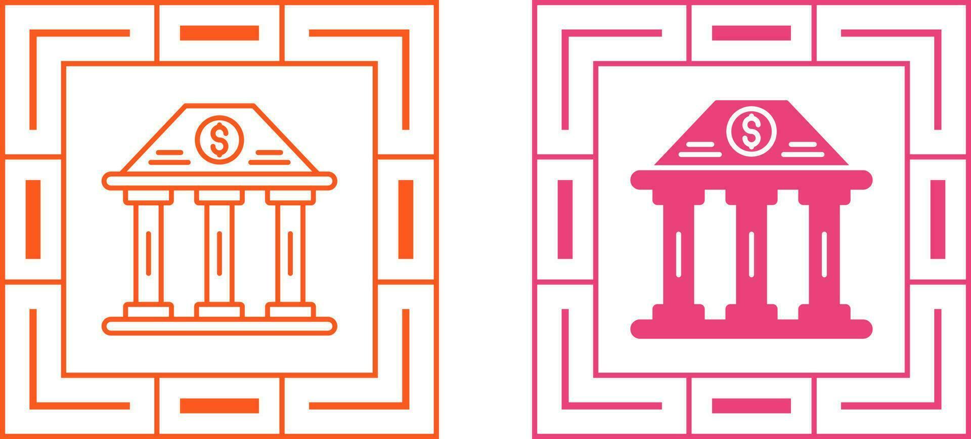 Bank Building Vector Icon