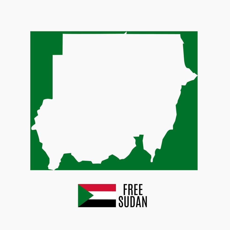 ilustración vector de gratis Sudán diseño Perfecto para pancarta, afiche, etc.