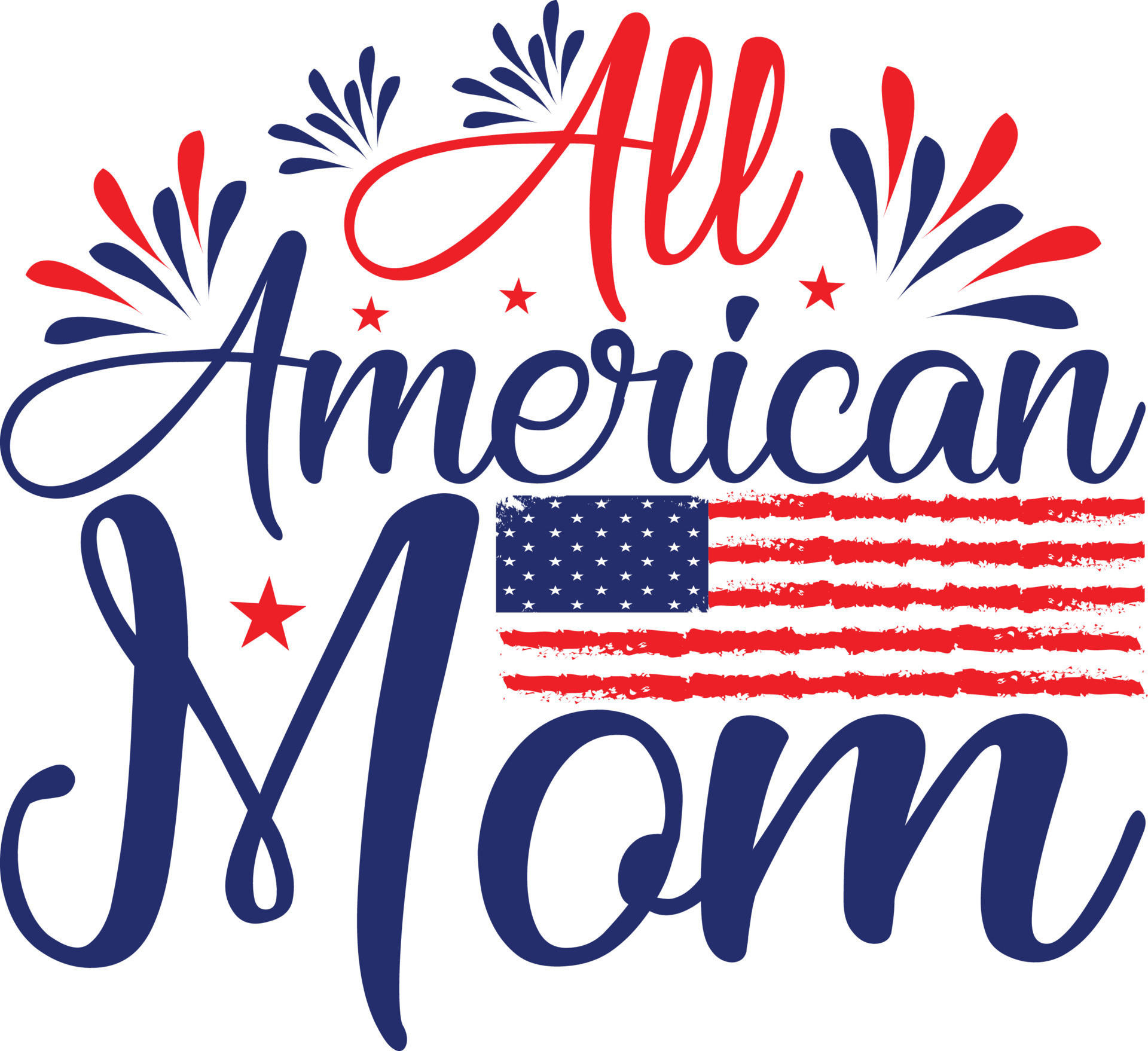 All American Mom T-shirt Design 23677941 Vector Art at Vecteezy