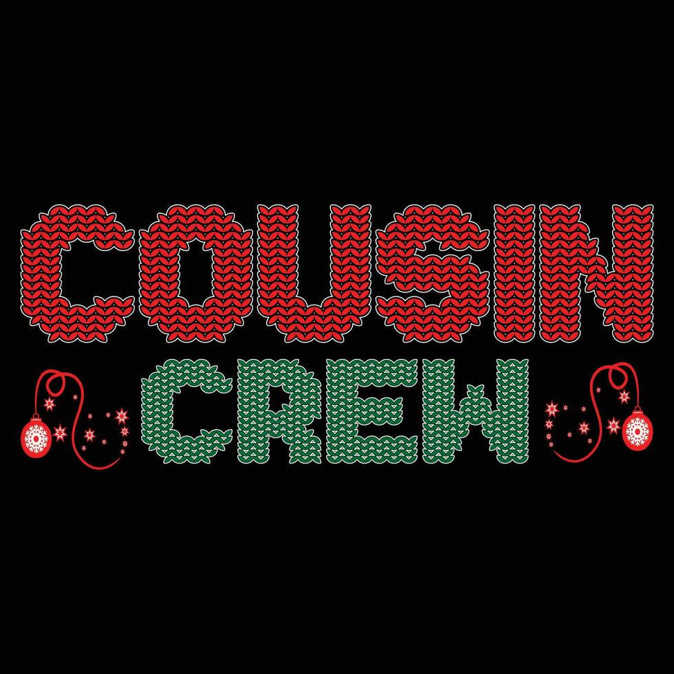 Cousin Crew T-shirt Design vector