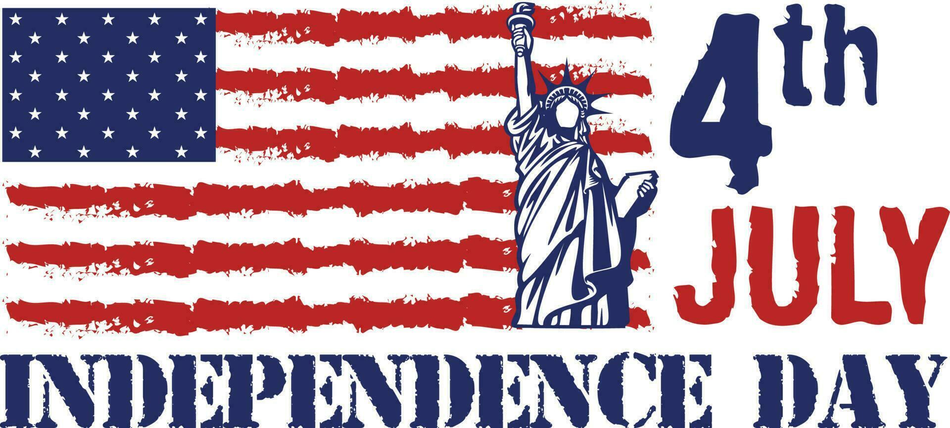 4th July Independence Day T-shirt Design vector