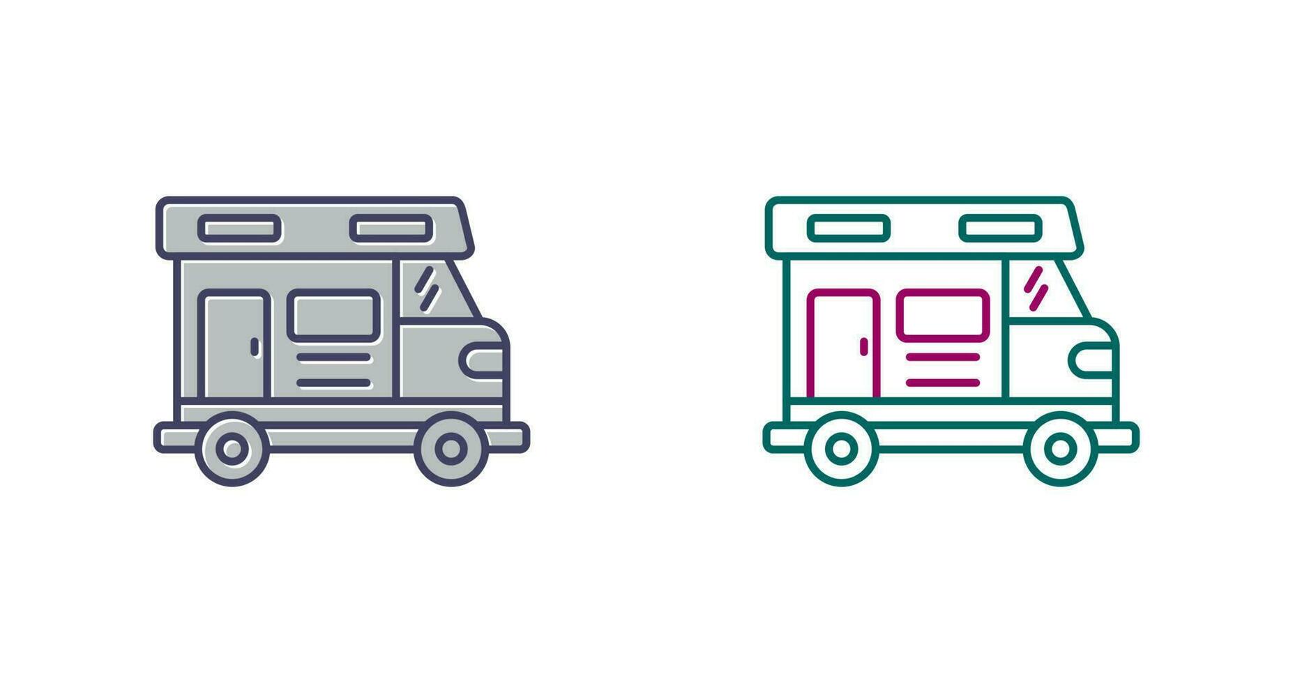 Camper Van Vector Icon