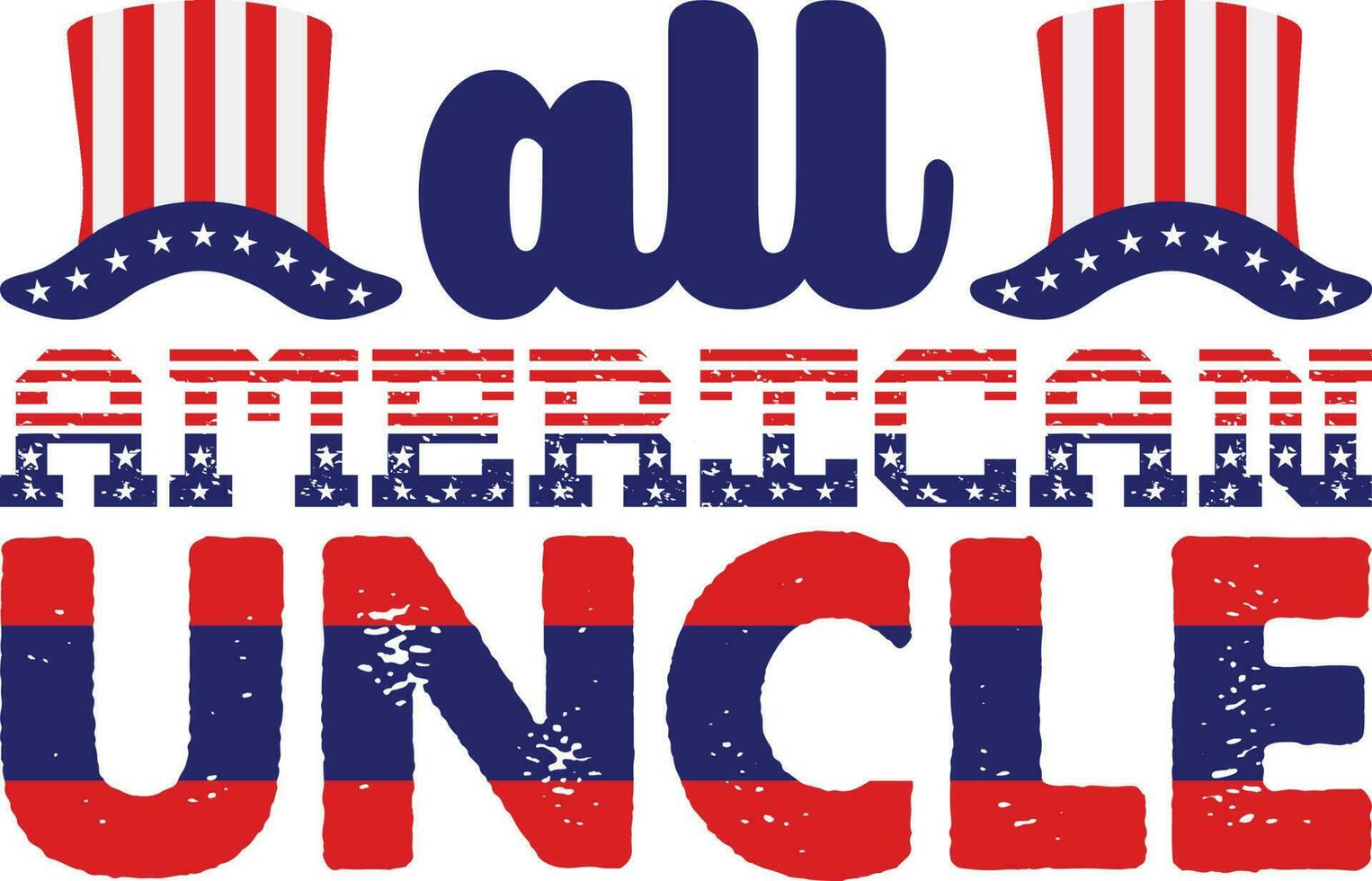 All American Uncle T-shirt Design vector