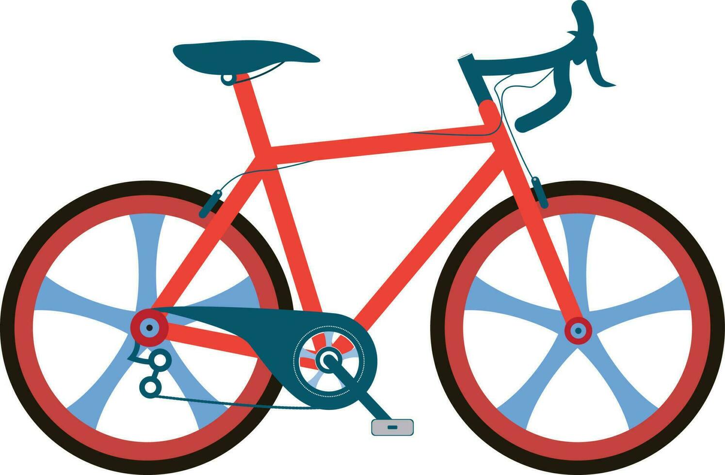 Ilustración de vector de bicicleta