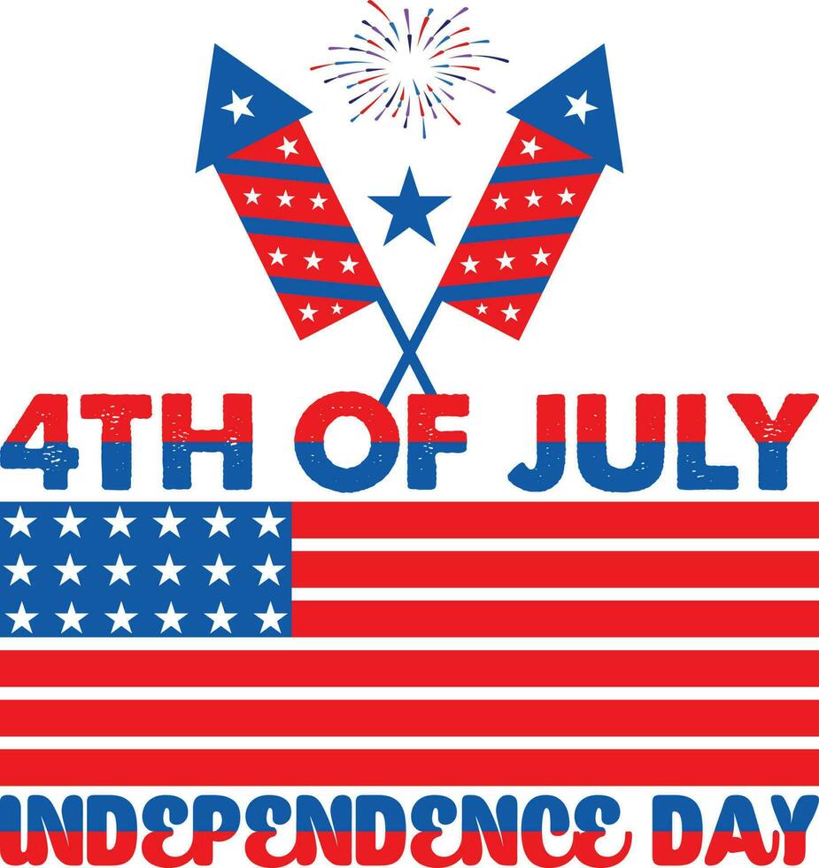 4th of July Independence Day T-shirt Design vector