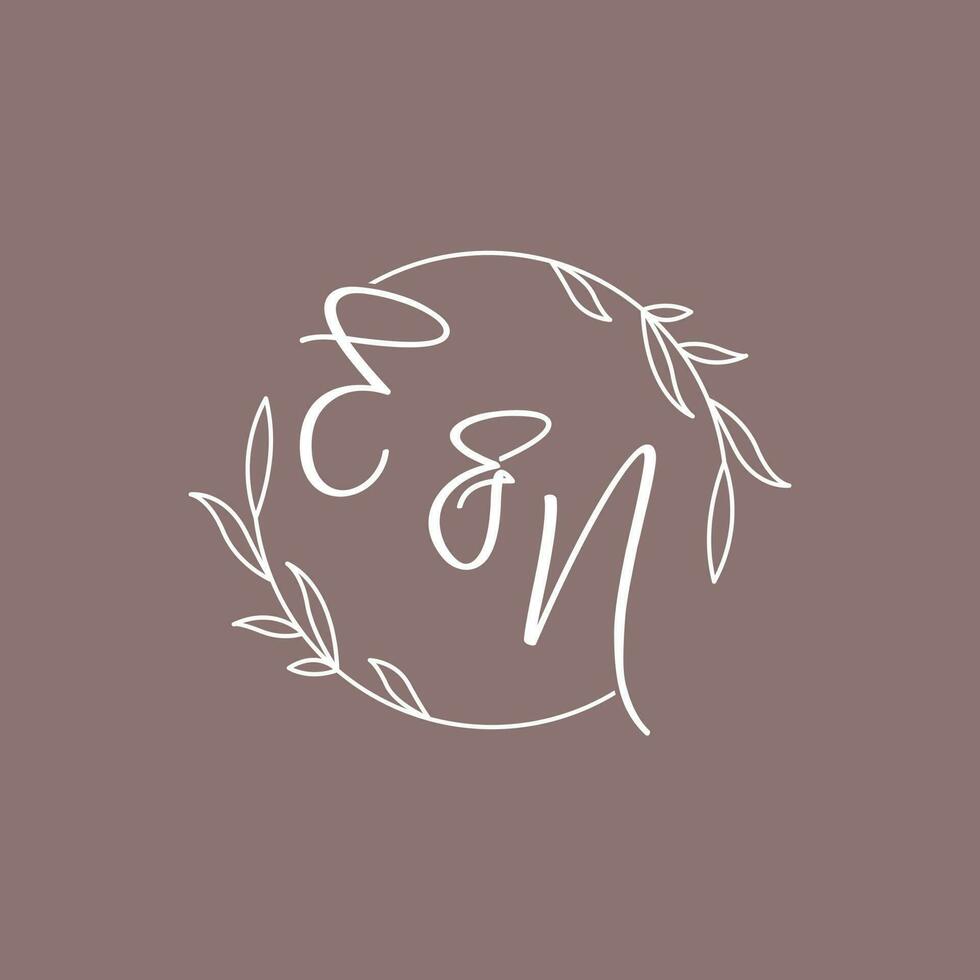 EN wedding initials monogram logo ideas vector