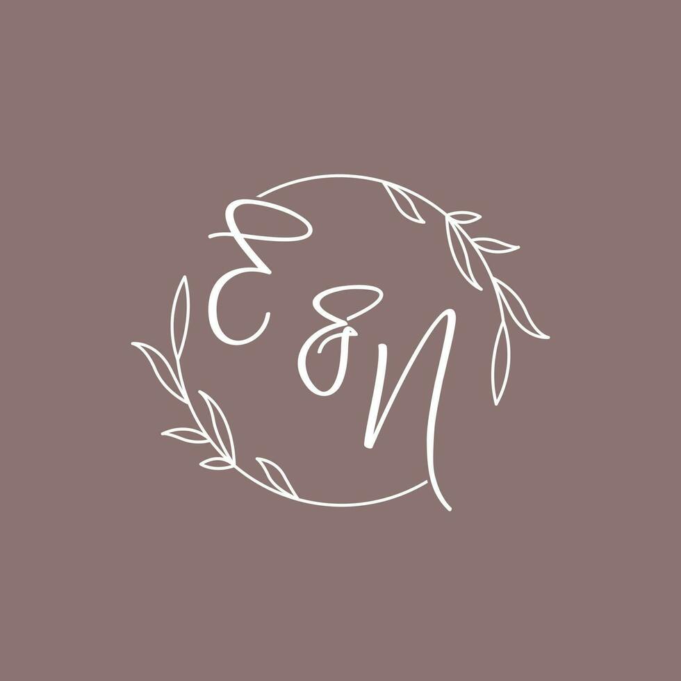 en Boda iniciales monograma logo ideas vector