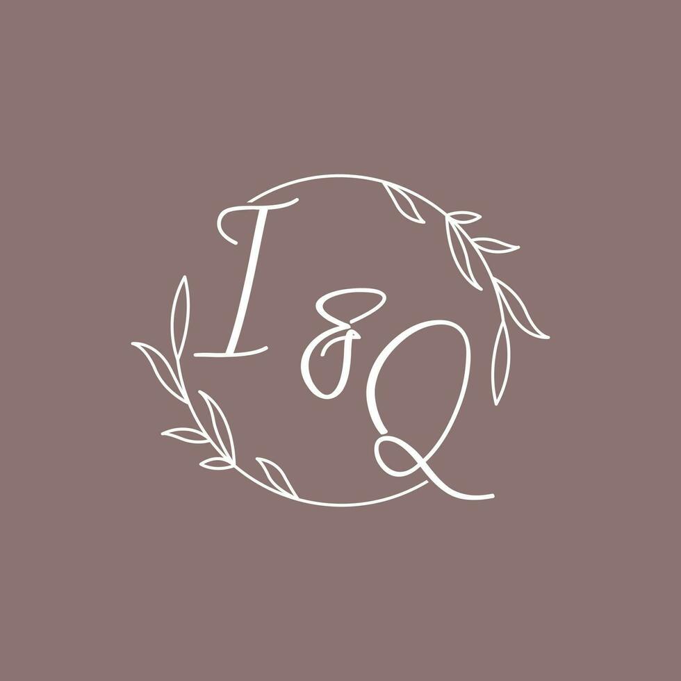 IQ wedding initials monogram logo ideas vector