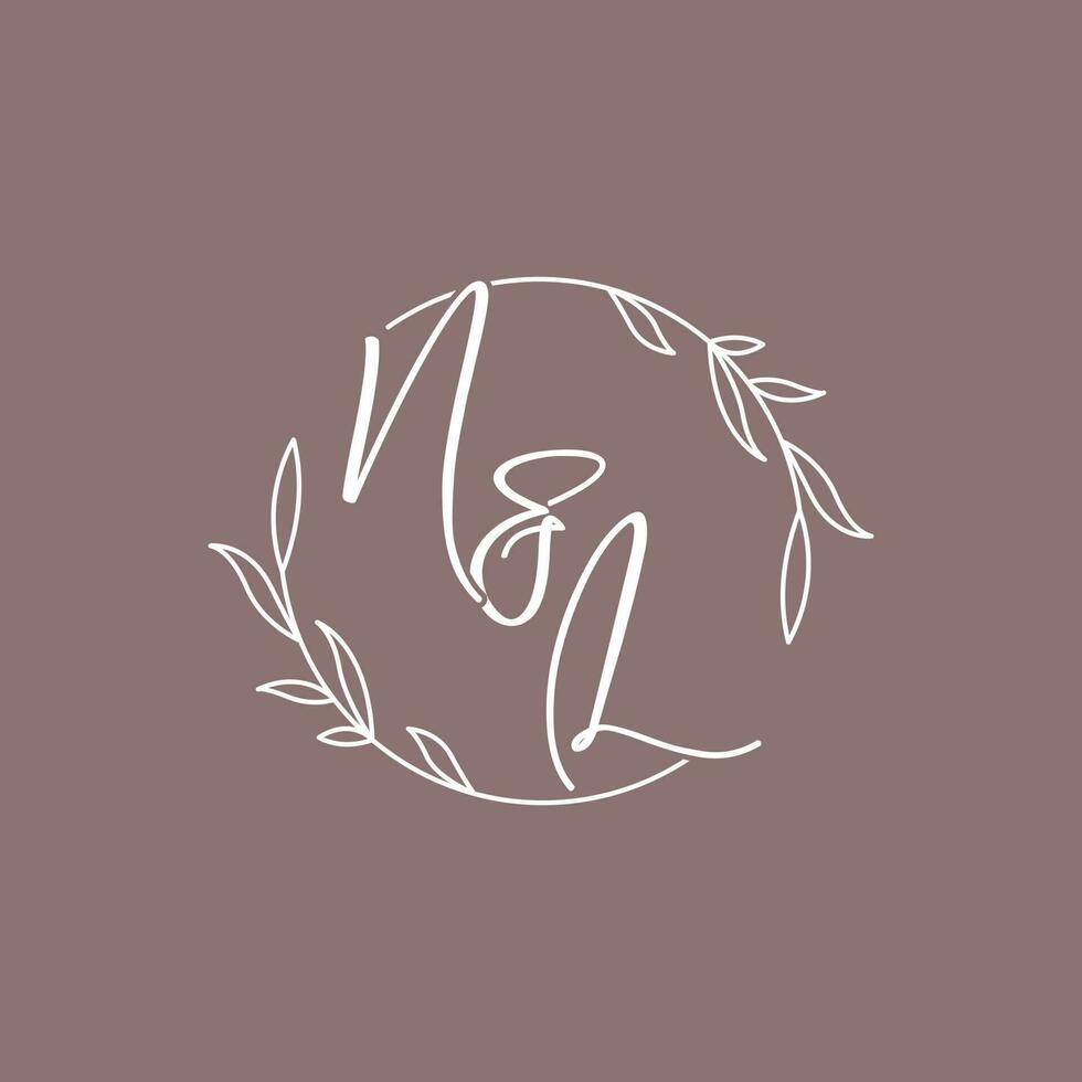 NL wedding initials monogram logo ideas vector