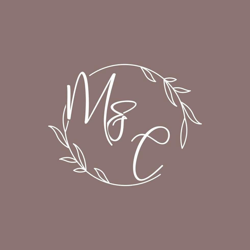 MC wedding initials monogram logo ideas vector
