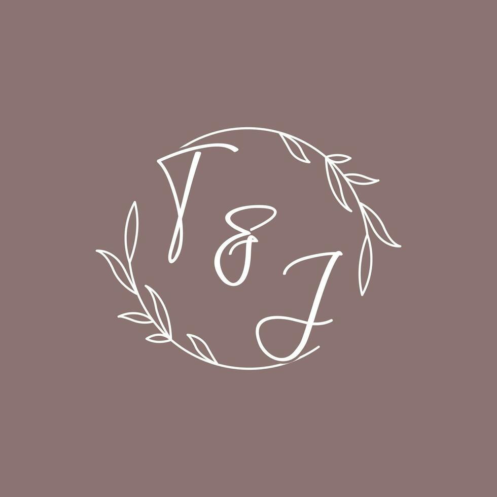 TJ wedding initials monogram logo ideas vector