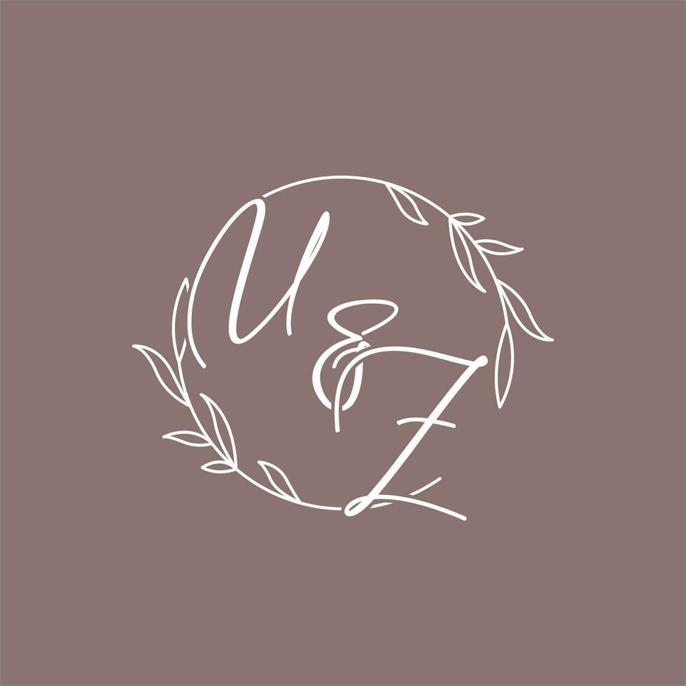 uz Boda iniciales monograma logo ideas vector