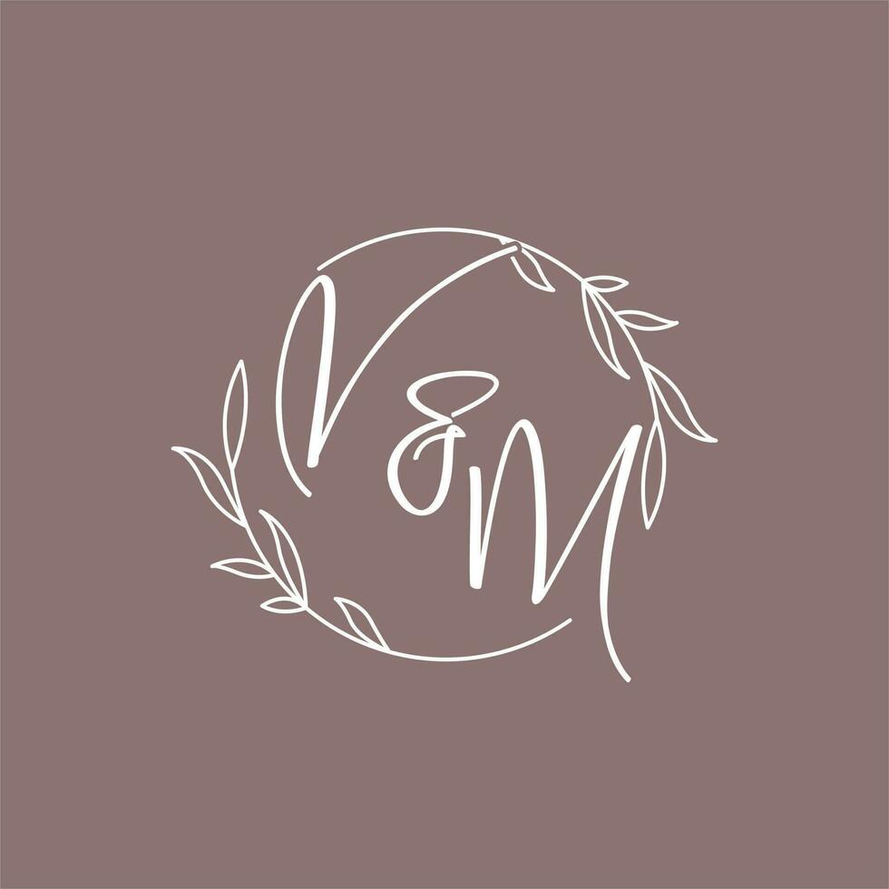 VM wedding initials monogram logo ideas vector