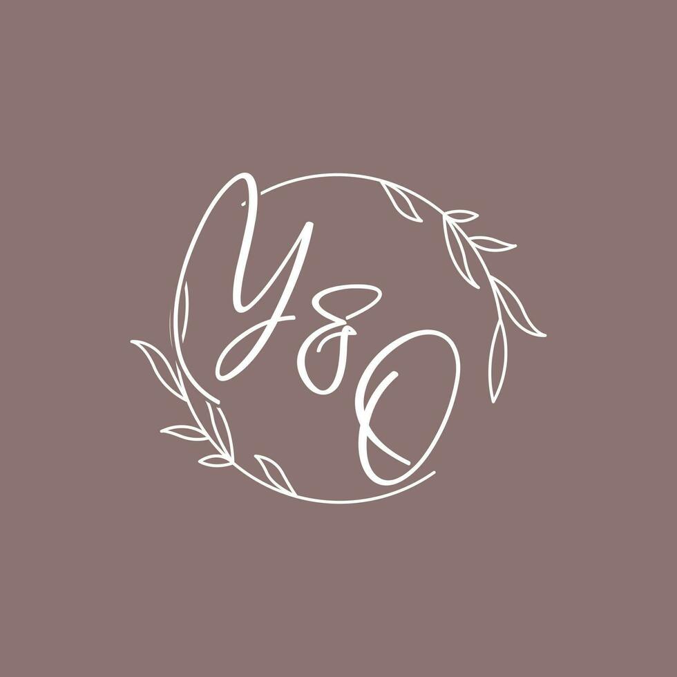 YO wedding initials monogram logo ideas vector