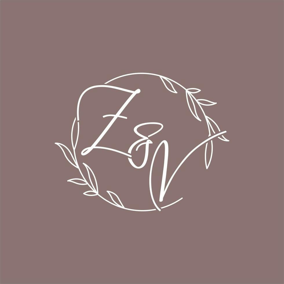 zv Boda iniciales monograma logo ideas vector