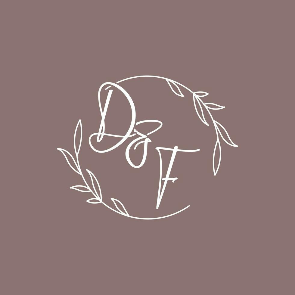 DF wedding initials monogram logo ideas vector