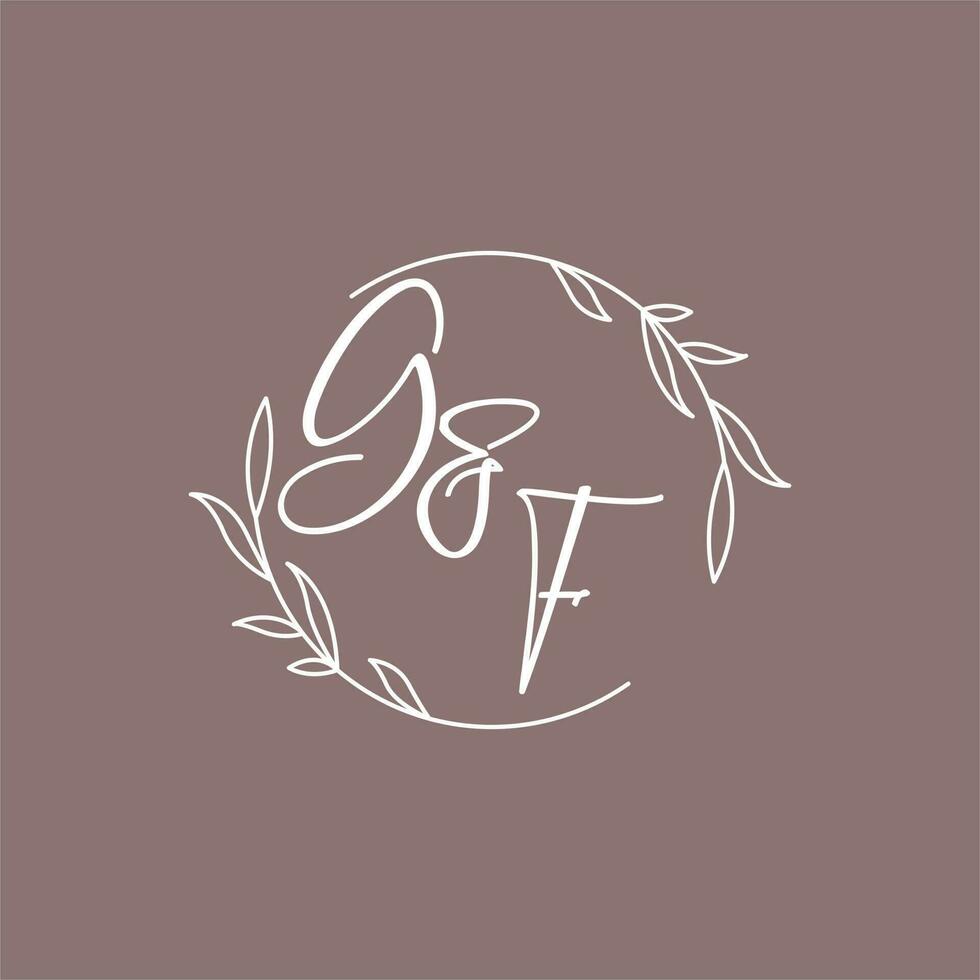 novia Boda iniciales monograma logo ideas vector