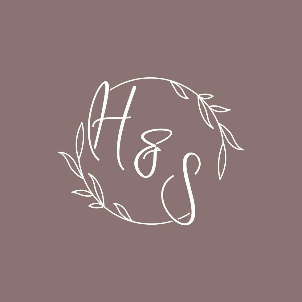 hs Boda iniciales monograma logo ideas vector