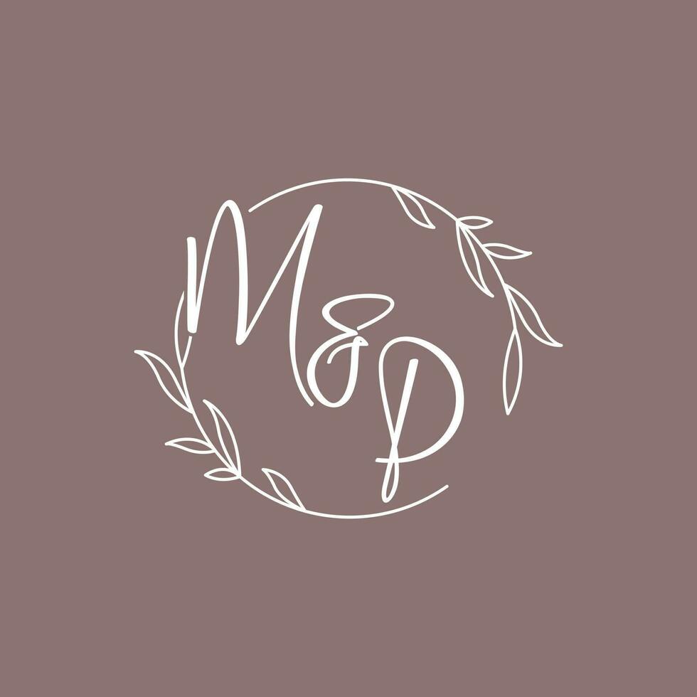 MP wedding initials monogram logo ideas vector