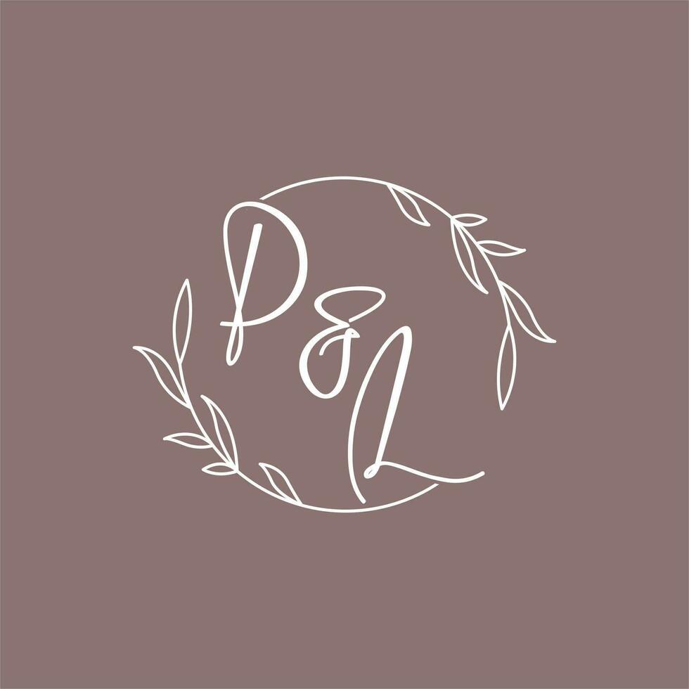 pl Boda iniciales monograma logo ideas vector