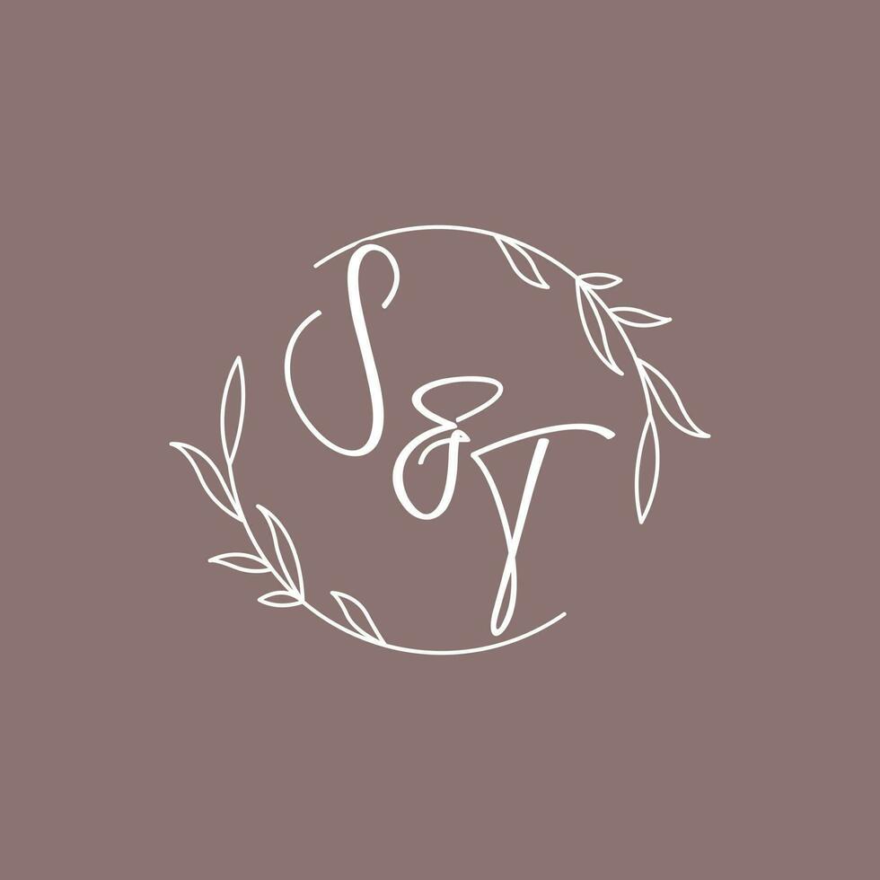 ST wedding initials monogram logo ideas vector