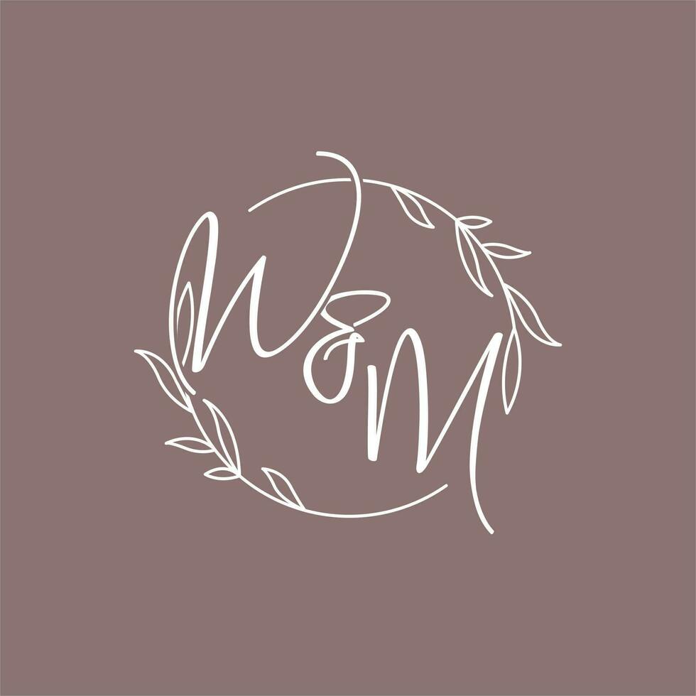 WM wedding initials monogram logo ideas vector