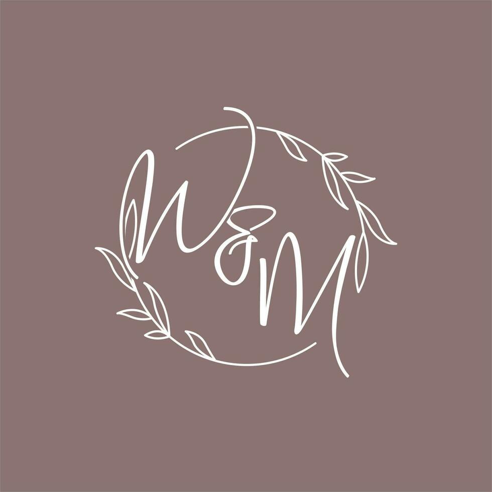 WM wedding initials monogram logo ideas vector