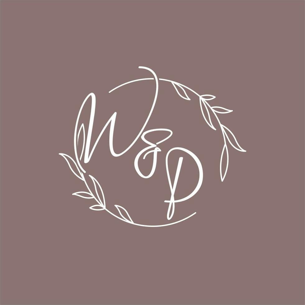 wp Boda iniciales monograma logo ideas vector