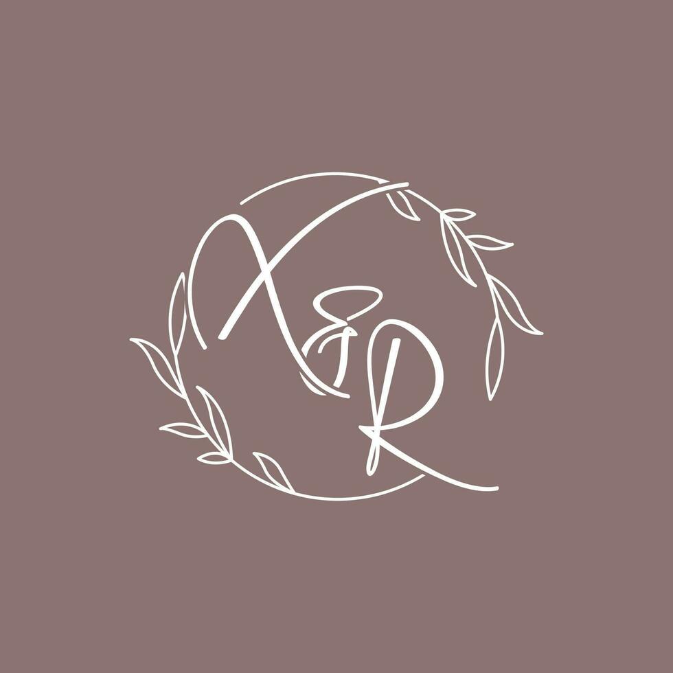 XR wedding initials monogram logo ideas vector