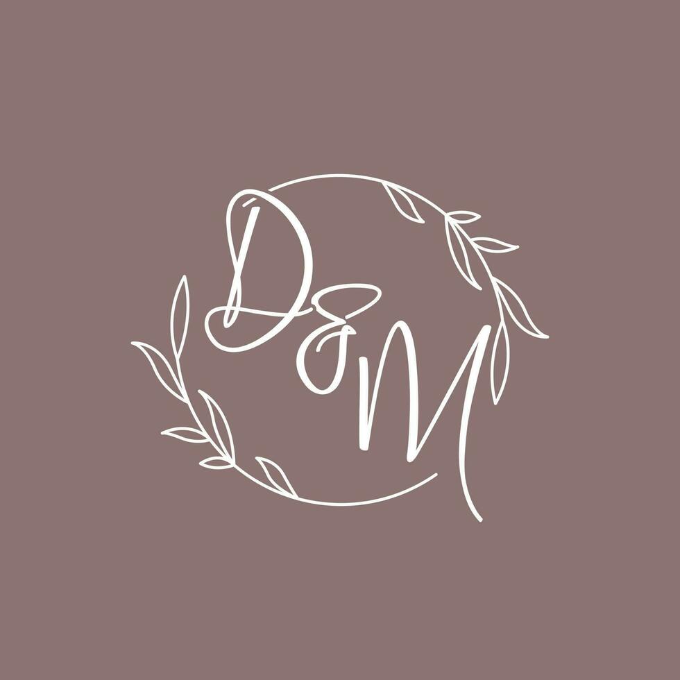 DM wedding initials monogram logo ideas vector