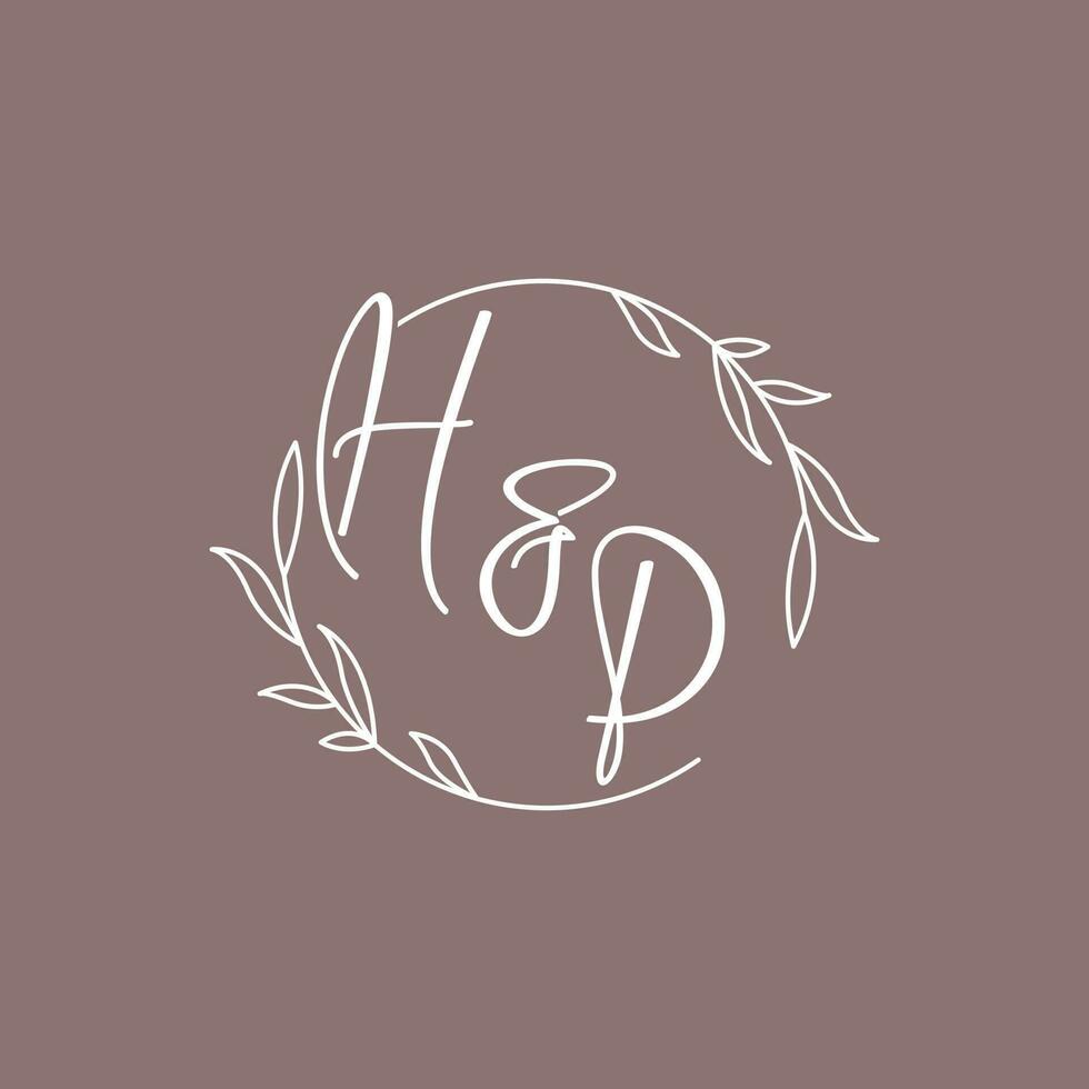 HP wedding initials monogram logo ideas vector