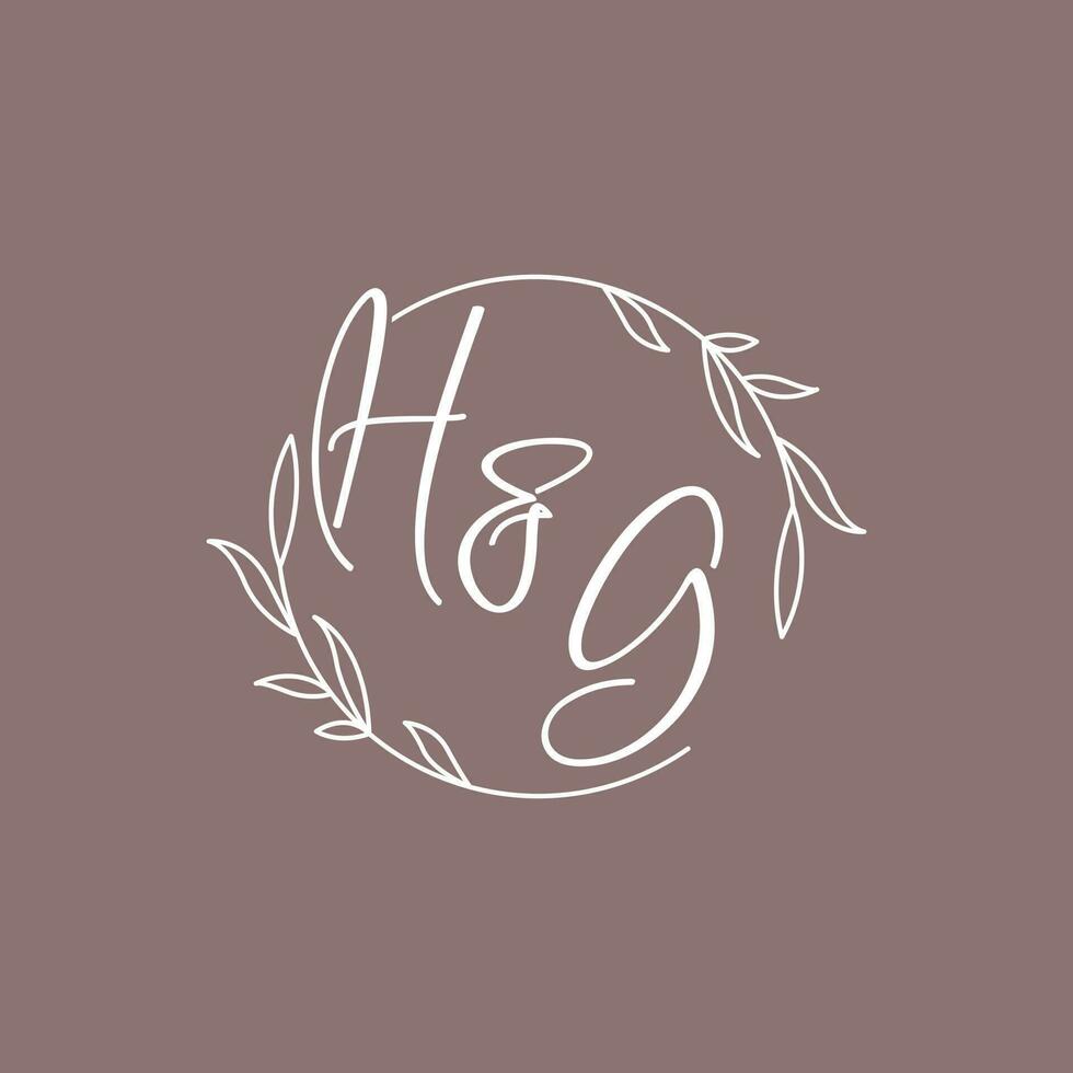 HG wedding initials monogram logo ideas vector