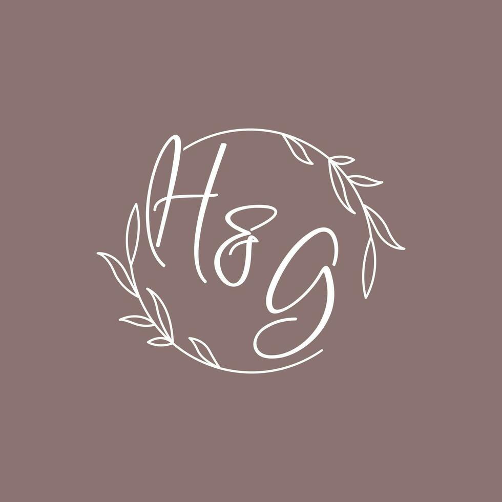 HG wedding initials monogram logo ideas vector