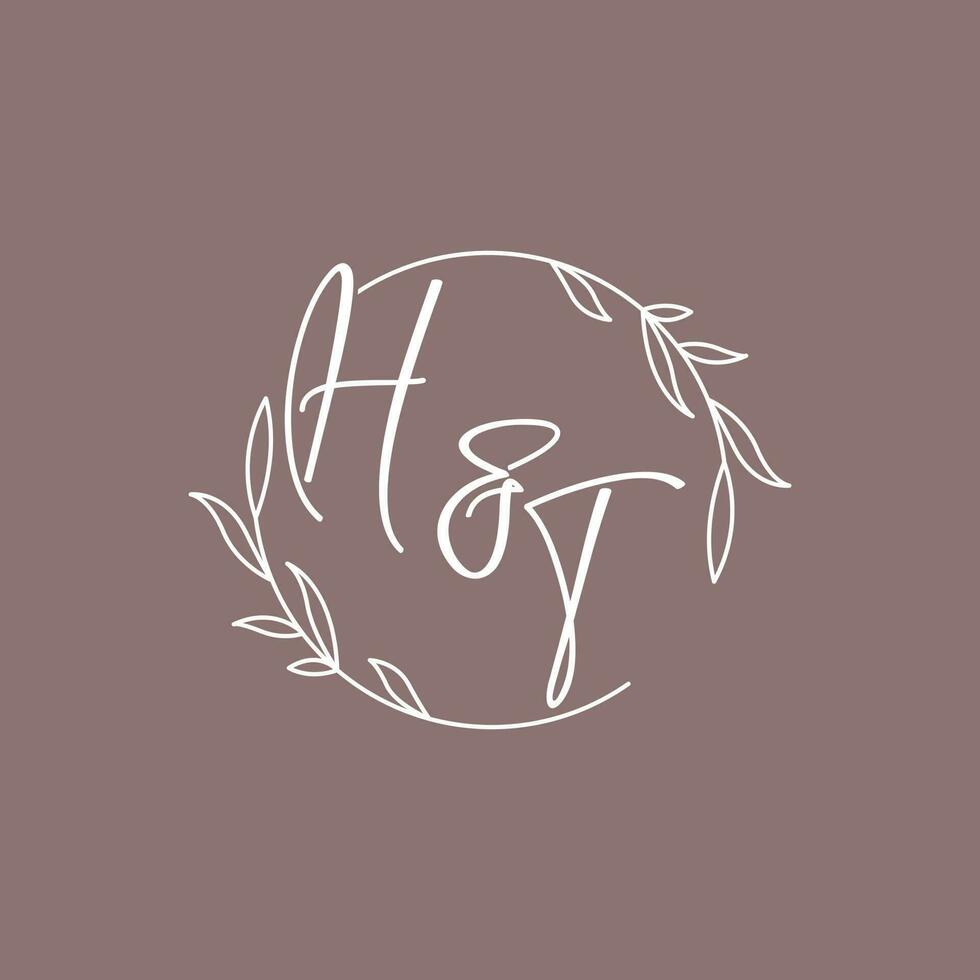 HT wedding initials monogram logo ideas vector