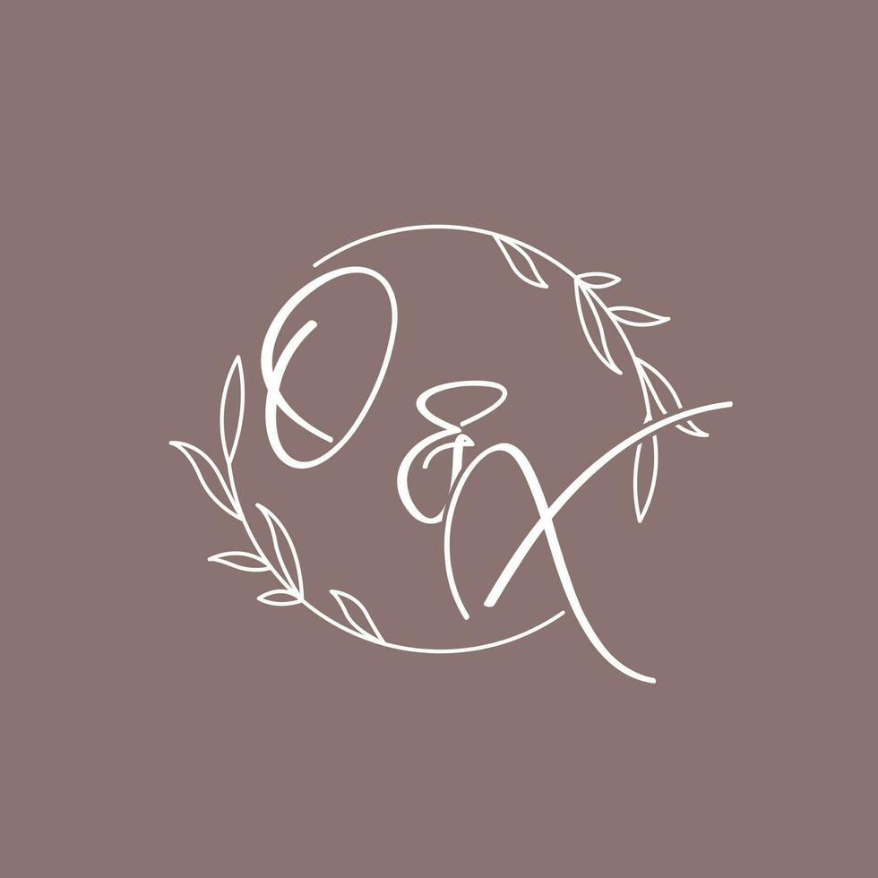 OX wedding initials monogram logo ideas vector