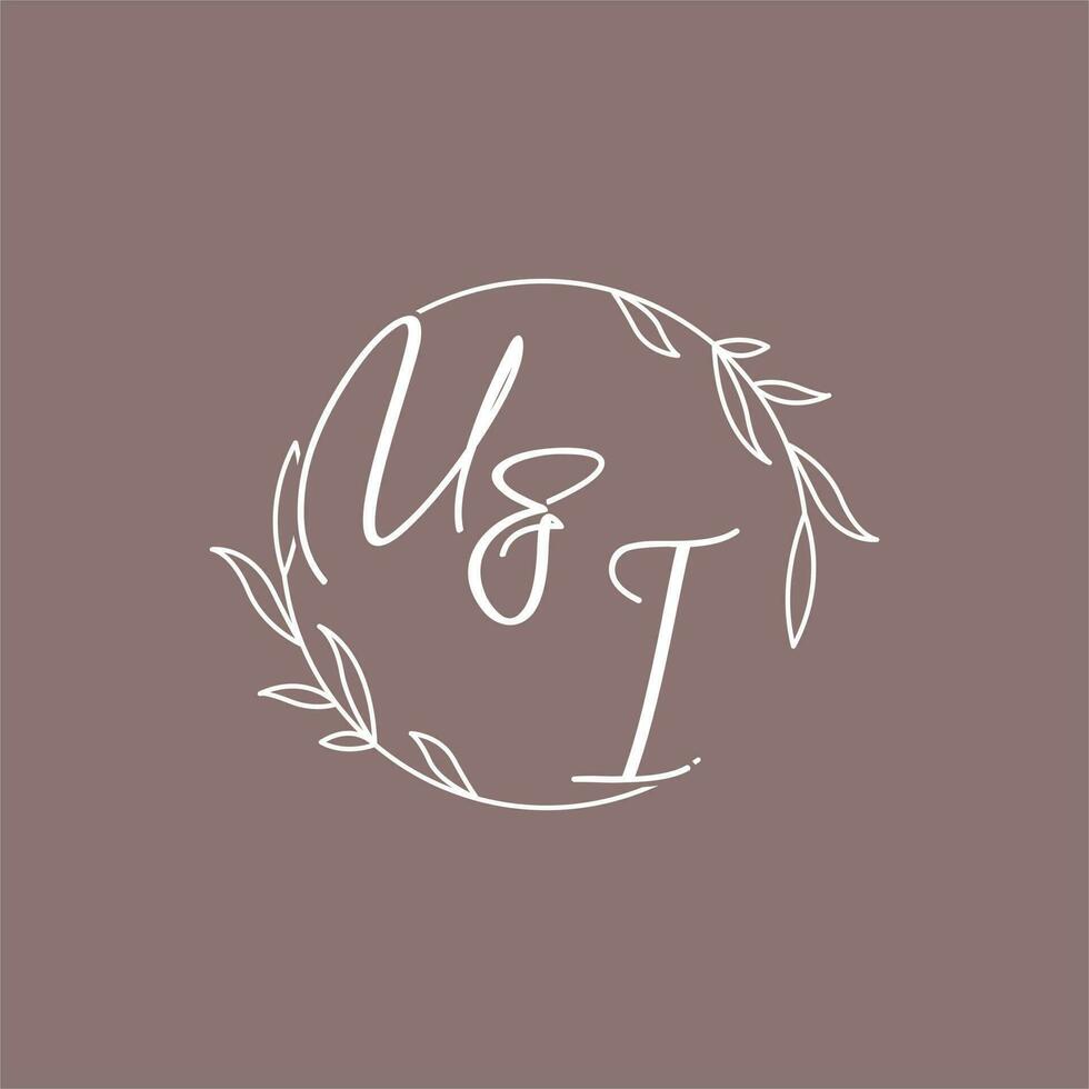 ui Boda iniciales monograma logo ideas vector