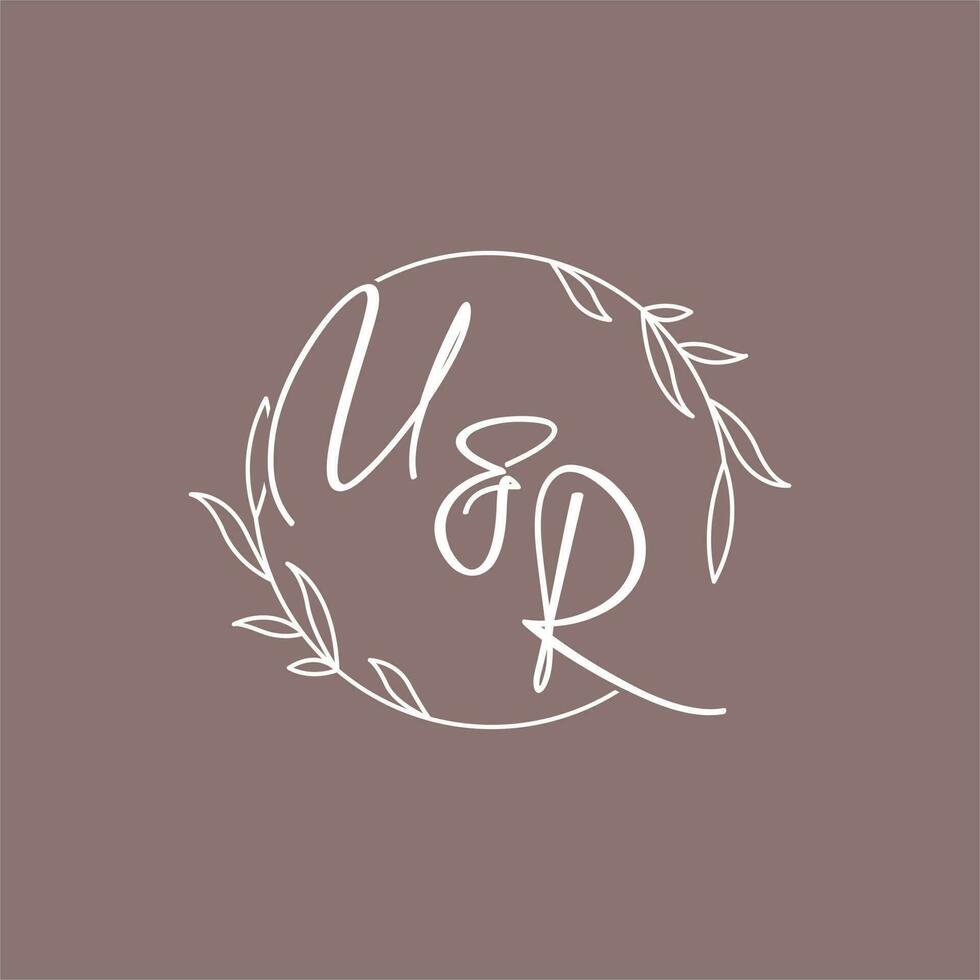 UR wedding initials monogram logo ideas vector