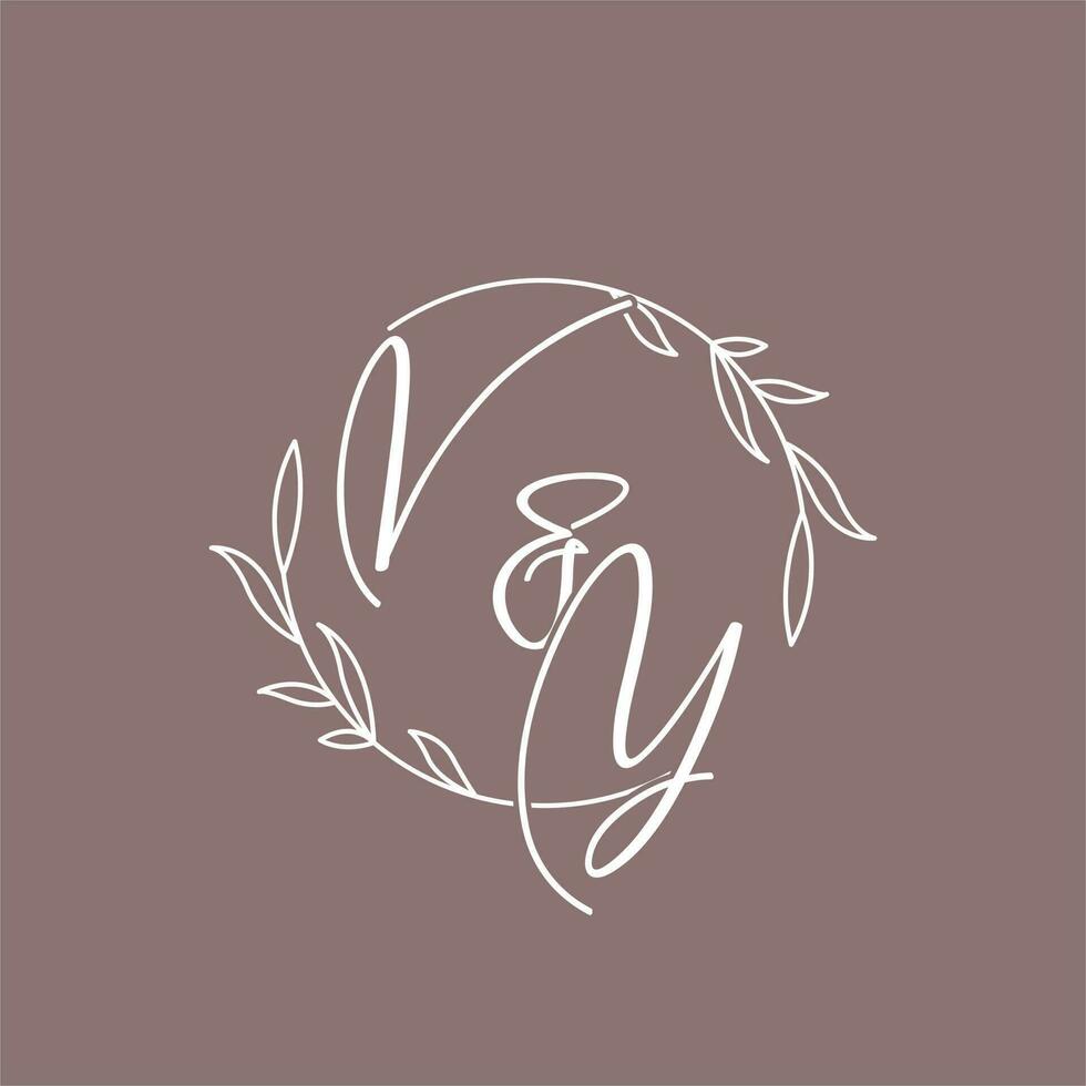 VY wedding initials monogram logo ideas vector