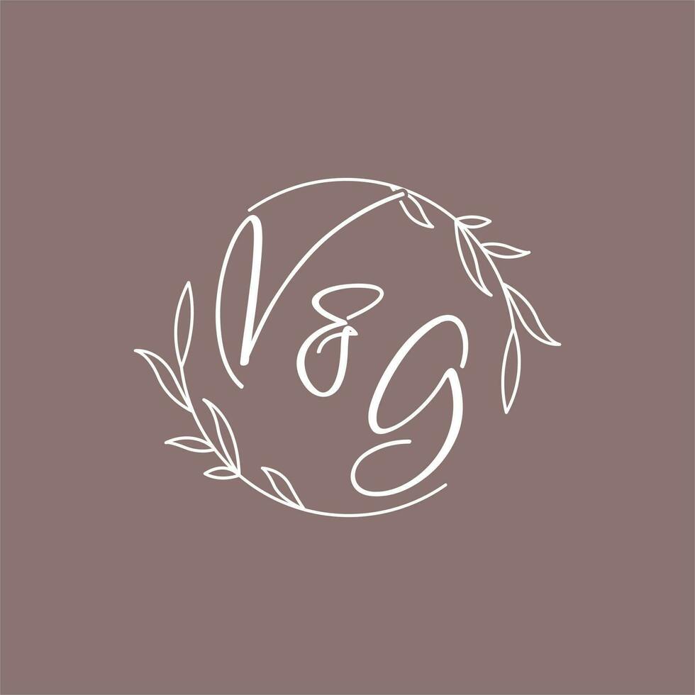 vg Boda iniciales monograma logo ideas vector