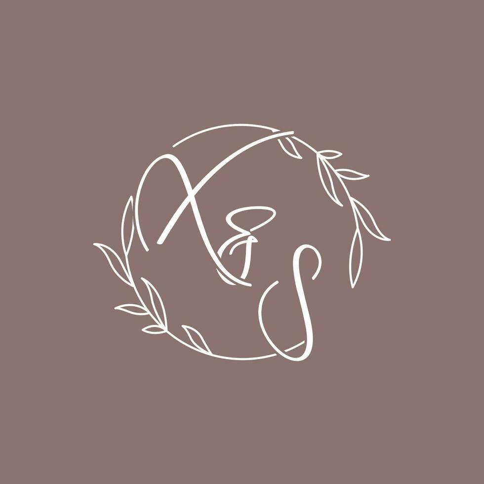 XS wedding initials monogram logo ideas vector