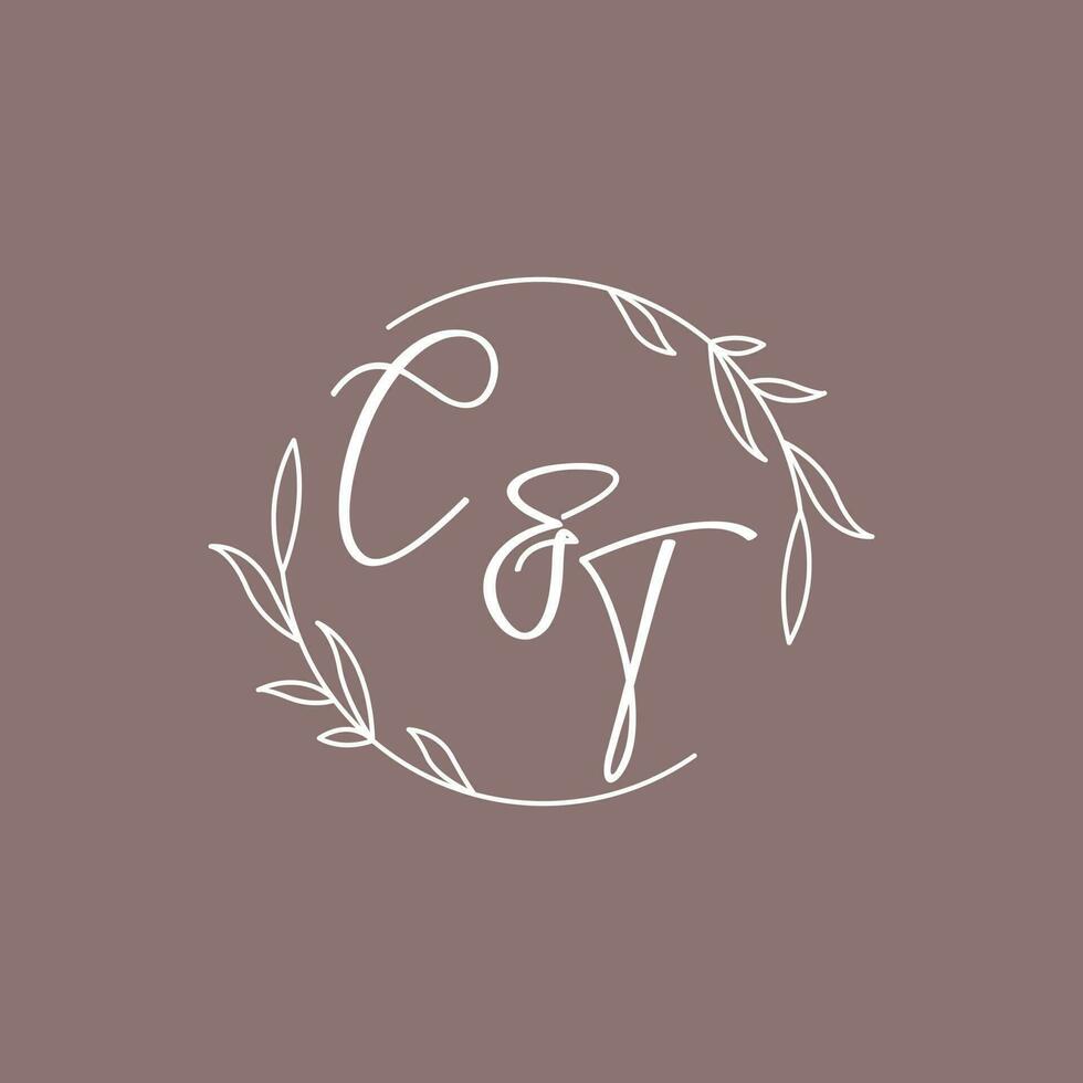 CT wedding initials monogram logo ideas vector