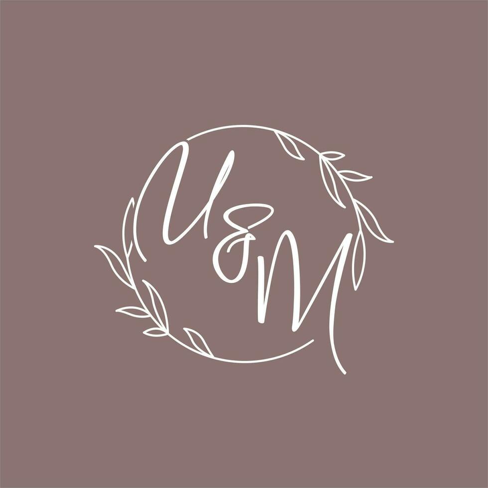 UM wedding initials monogram logo ideas vector