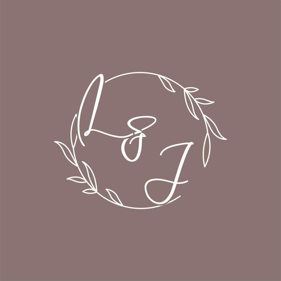 LJ wedding initials monogram logo ideas vector